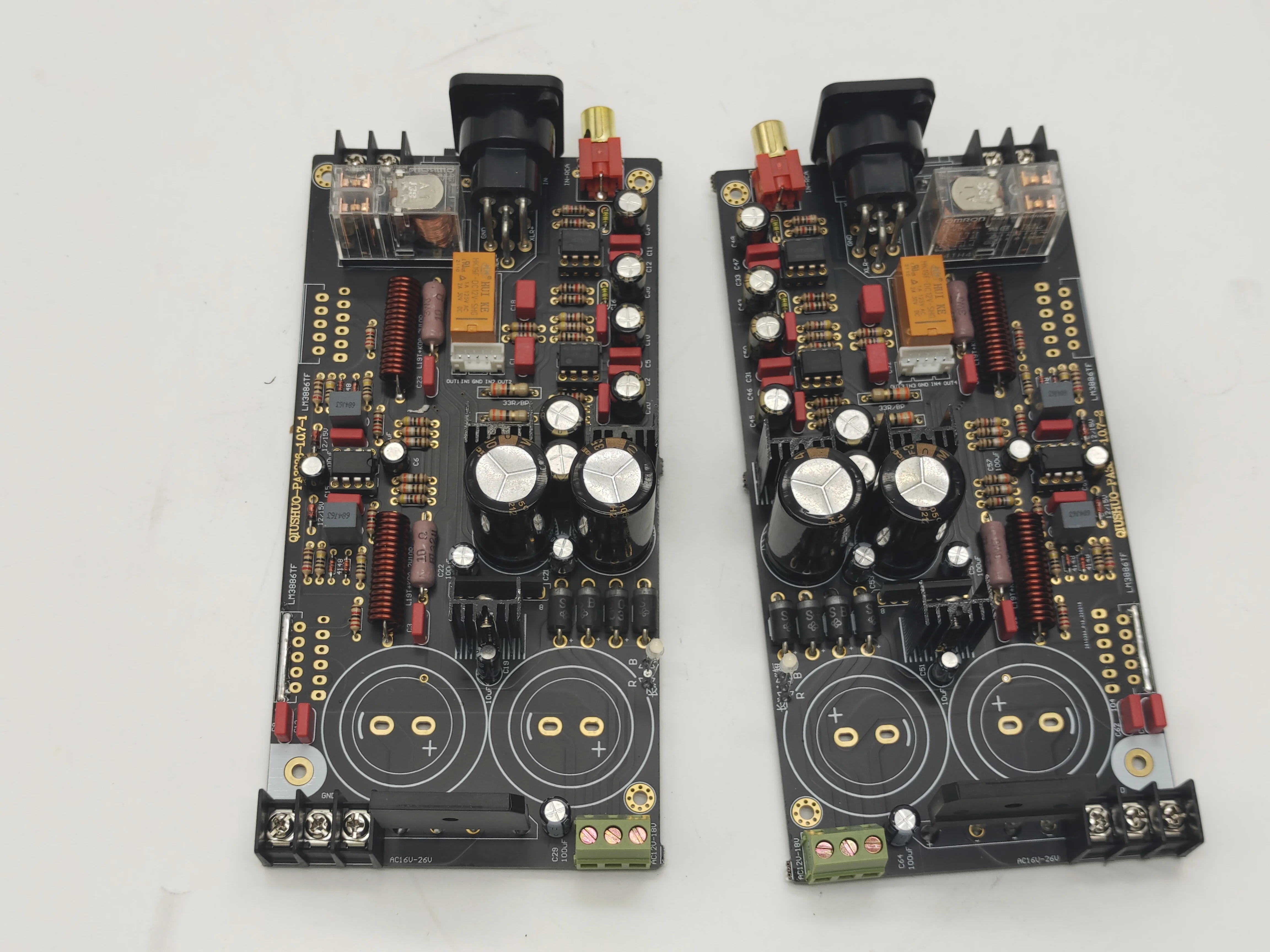 finished high power LM3886TF XRL full balance power amplifier board 120W +120W superior to BTL connection ES9028 ES9018
