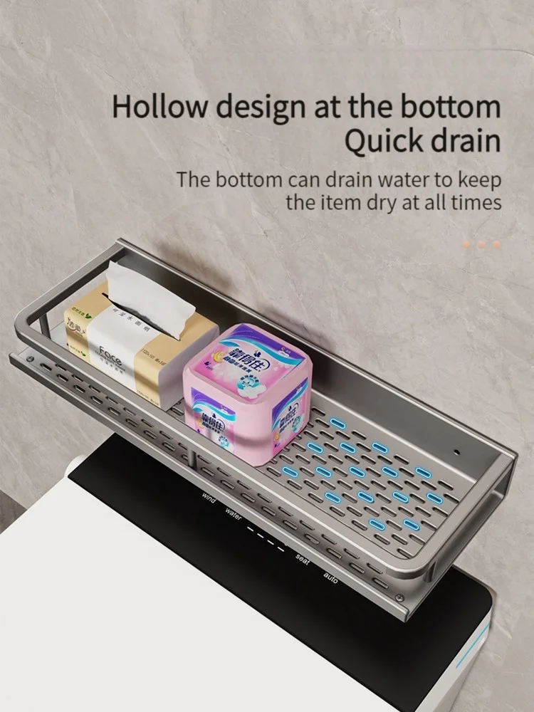 Bathroom Shelf Shelves Wall Mounted Shampoo Storage Rack For Kitchen Holder Square Bath Organizer Kitchen storage image 5