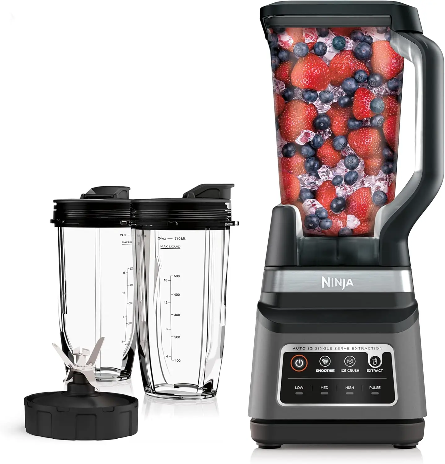 Professional Blender with Auto-iQ, 1400W Power, 3 Programs for Smoothies & Frozen Drinks, Includes 72-oz Pitcher and To-Go Cups