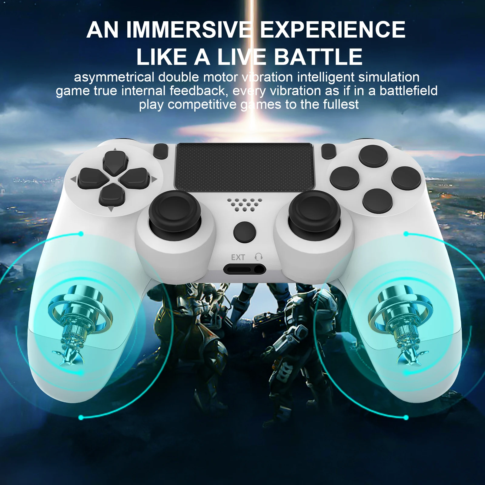 Wireless Controller Bluetooth No Delay Gamepad For PS4 PS3 Console PC Joysticks Six-axis Dual Vibration With Touchpad