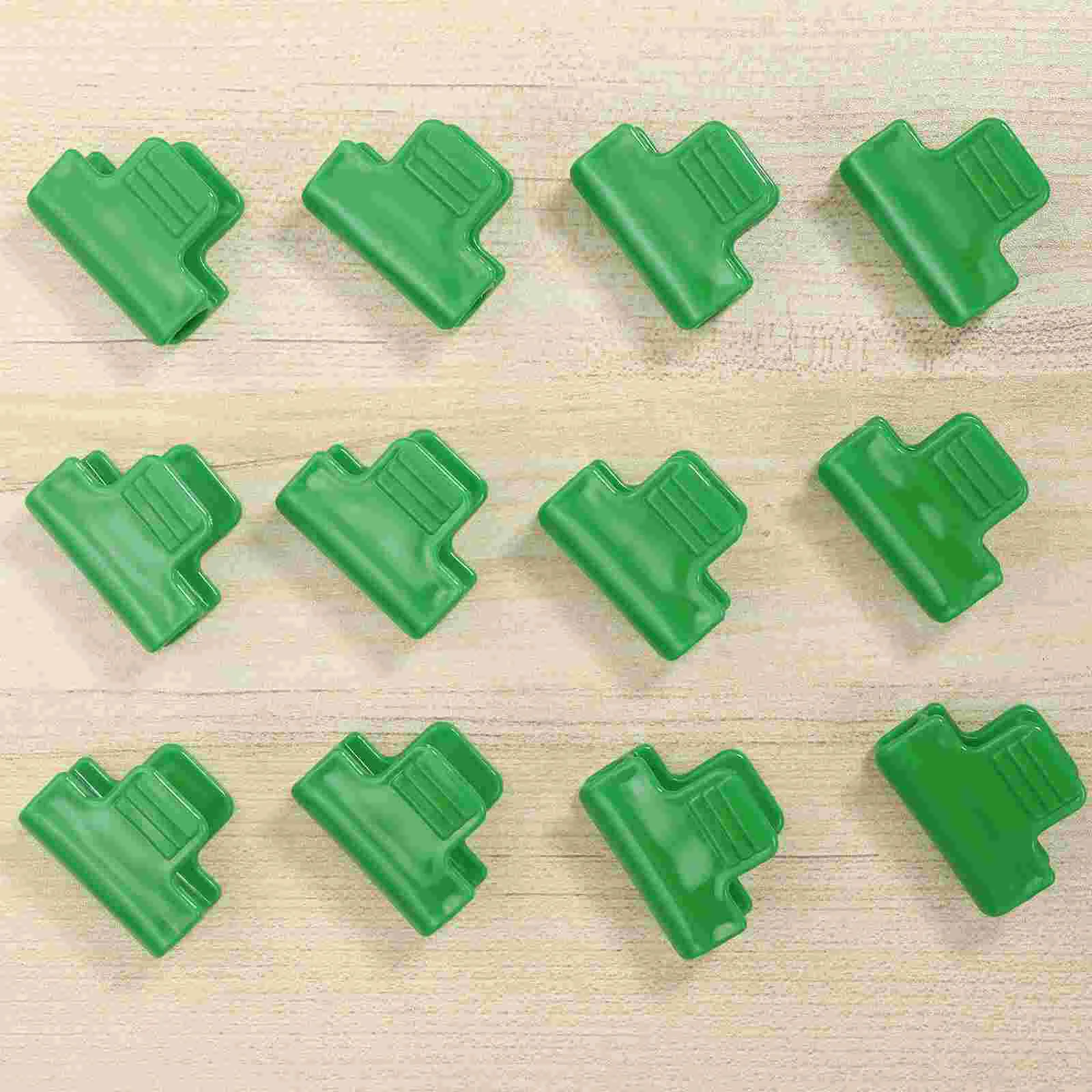 12PCS Plastic Greenhouse Snap Film Buckle Clamp for Greenhouses Row Covers Banner Frame (Green)