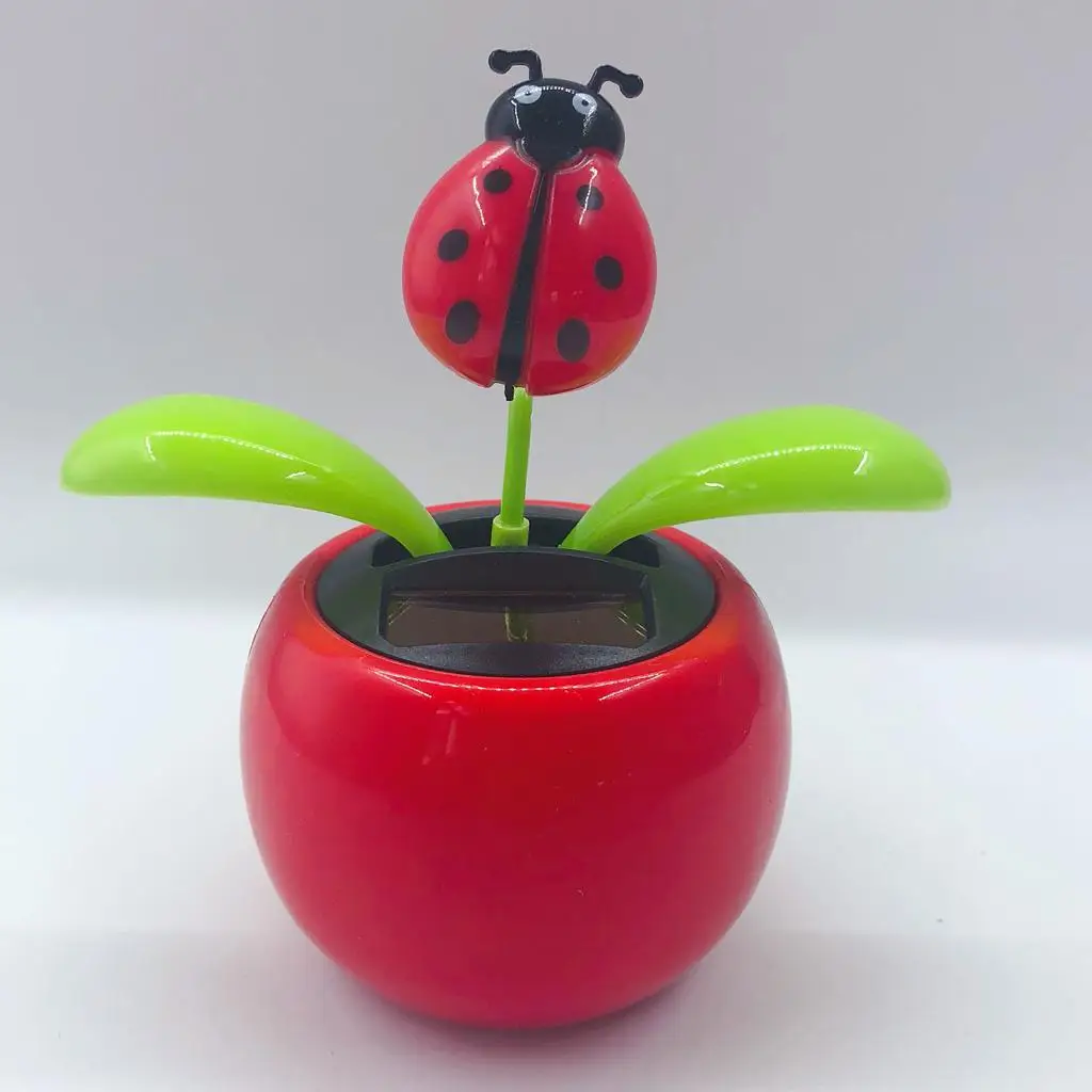 Solar Powered Flip Flap Pot Swing Dancing Toy ABS Material Decorative Ornament for Car Dashboard Table Home