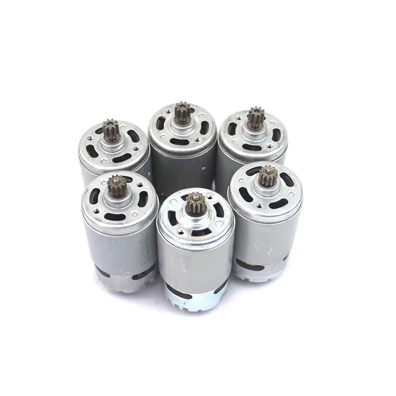 RS550 9/11/12/13/14/15/16 الأسنان موتور تيار مباشر 10.8 فولت 12 فولت 14.4 فولت 16.8 فولت 18 فولت 21 فولت 25 فولت عالية السرعة استبدال الحفر الكهربائية مايكرو موتور