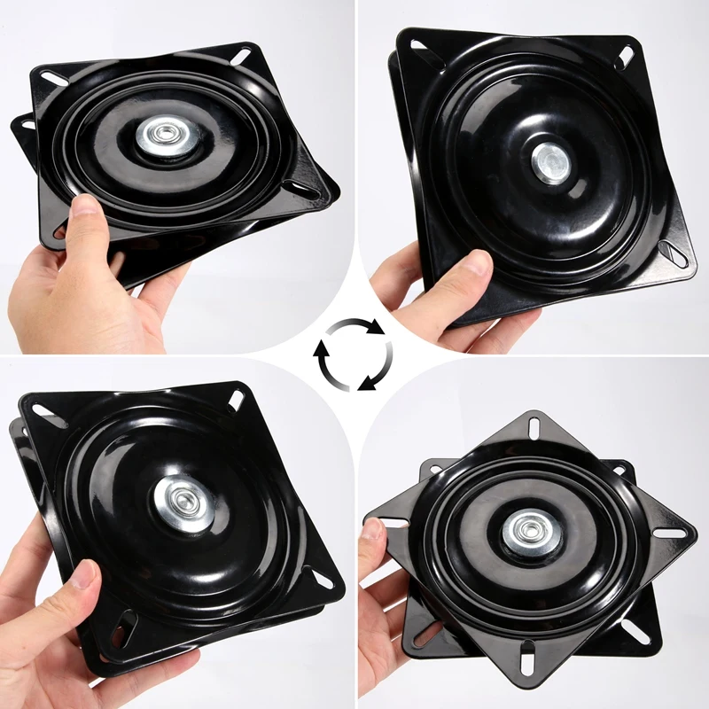 6 Inch Boat Seat Swivel Plate Fishing Boat Marine Seat Swivel Rotation 360 Degree Rotation Universal Set 15.4 X 15.4 X 2 Cm