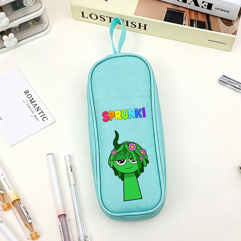 Sprunki Student Pencil Case Cartoon Cute Pen Bag Fashion Large Capacity Stationery Storage Bag Pen Pouch Kawaii Pencil Bag Gift