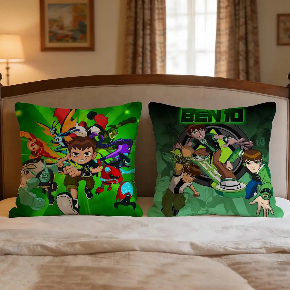 Cartoon Ben 10 Ultimate Alien Cushion Cover 4Pcs Decorative Covers Soft Cushion Case for Sofa CouchDecor 40x40 45x45 Pillowcases