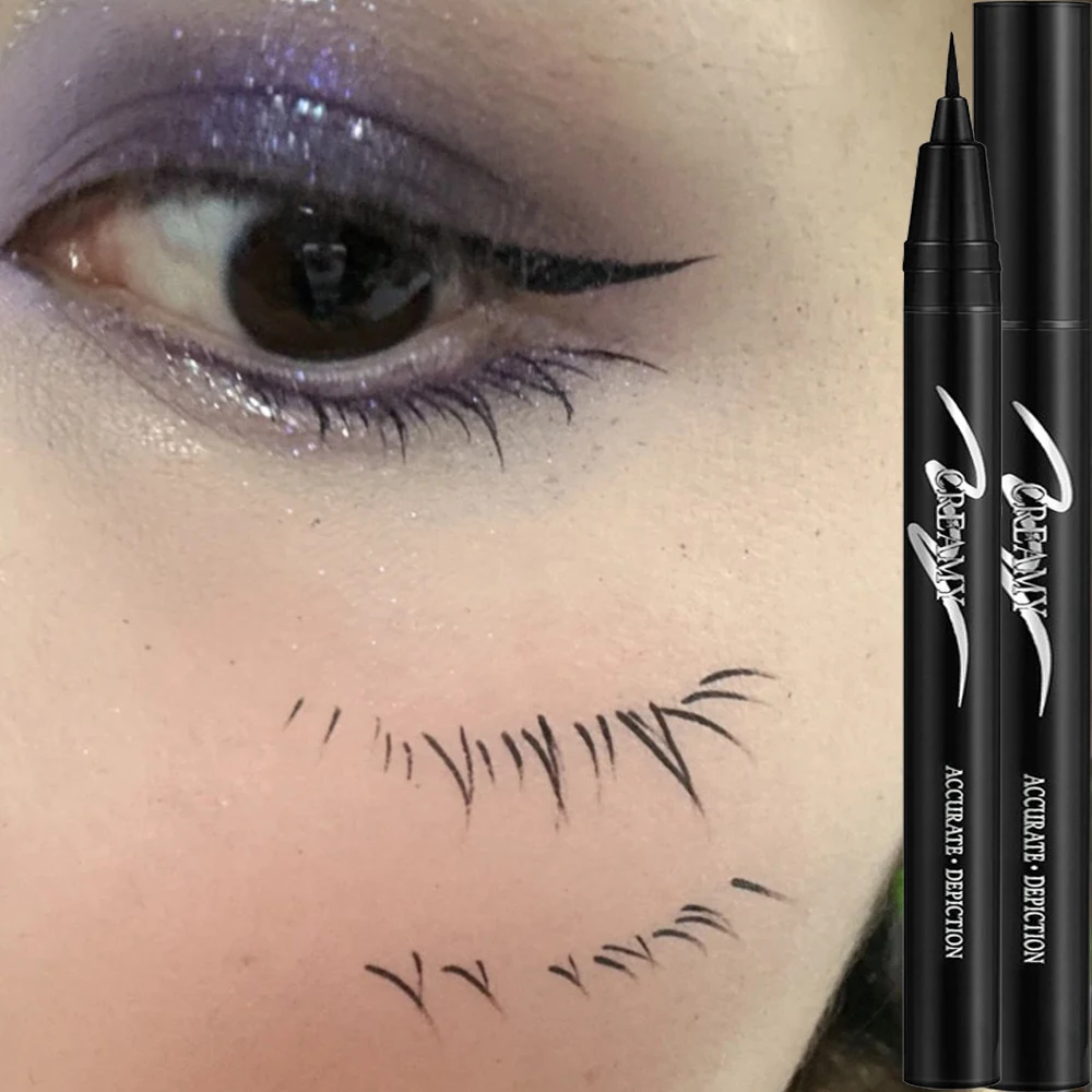 Waterproof Liquid Lower Eyelash Pen Ultra-fine Matte Black Brown Long Lasting Lying Silkworm Eyeliner Pencil Eyes Makeup Tools