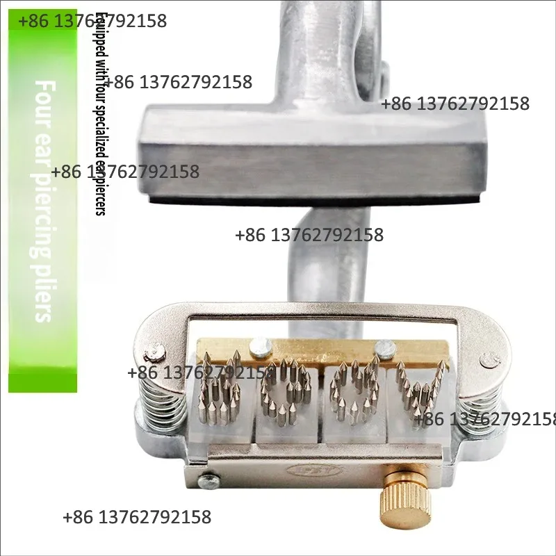 Aluminum Alloy Animal Ear Tattoo Plier Clamp Punch Veterinary Identification Tool For Sheep Pig Dog Livestock Farming Marking