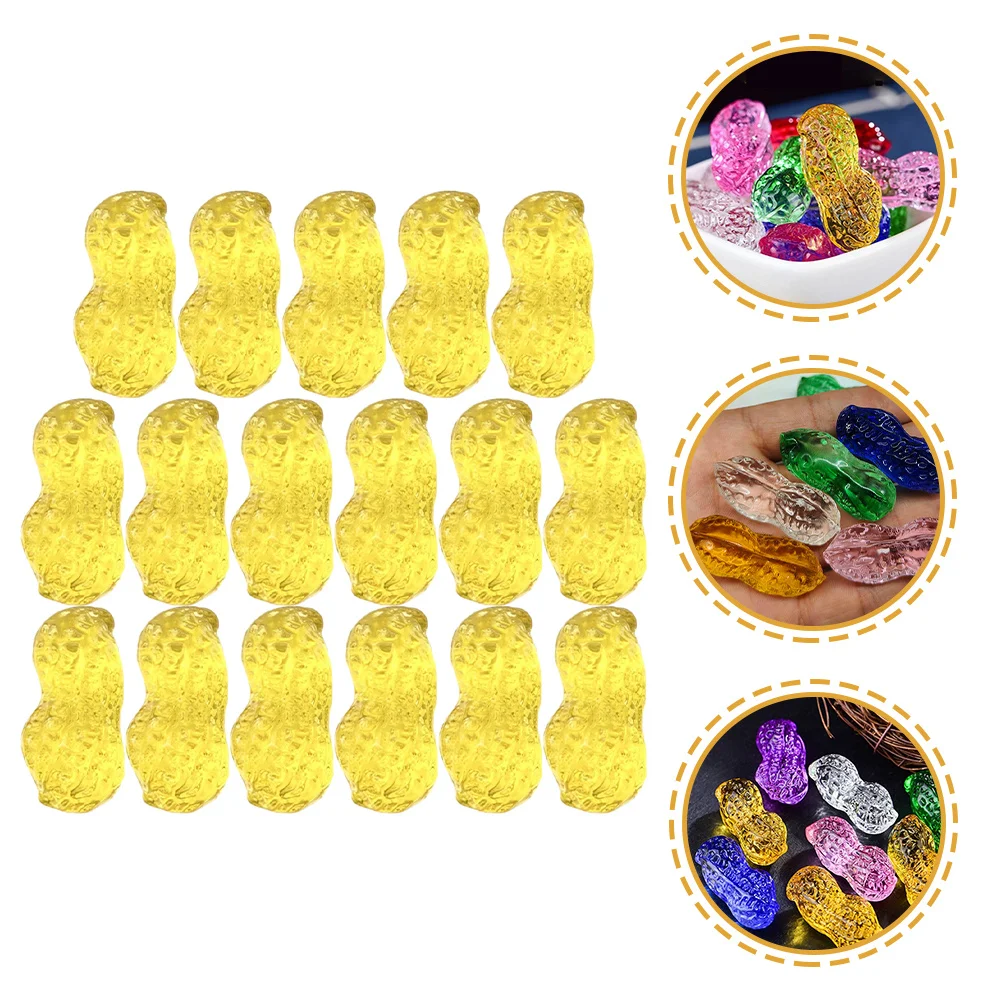 

17 Pcs Peanut Ornaments Wedding Table Decorations Home Artware Key Small Miss