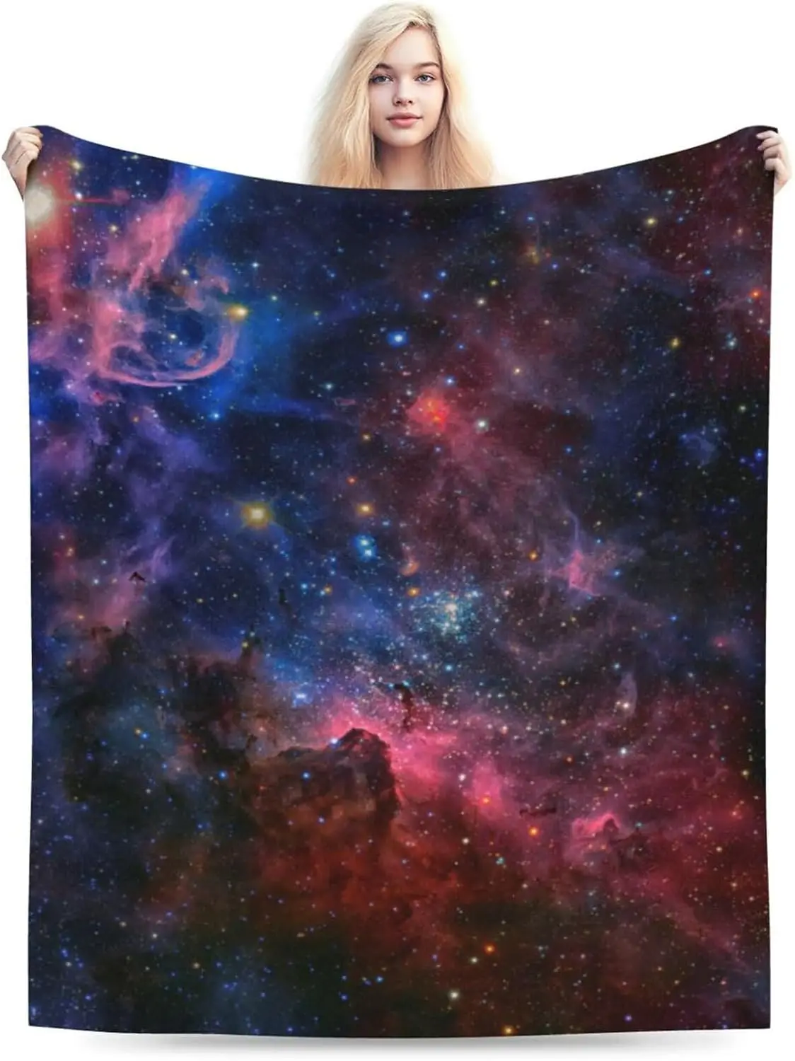 

HGOD DESIGNS Manta de forro polar de galaxy, ультрасосов, acogedora, decorativa, franela, para todas las estaciones