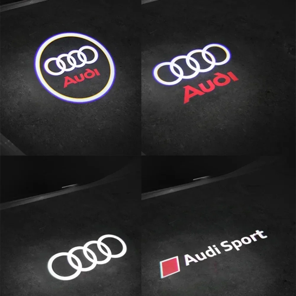 LED Car Door Welcome Logo Projector Ghost Shadow Light For AUDI A1 A4 B8 B9 A7 A8 A3 8V 8Y A5 8T F5 Q3 8U F3 Q5 Q7 Q8 A6 C7 C8 