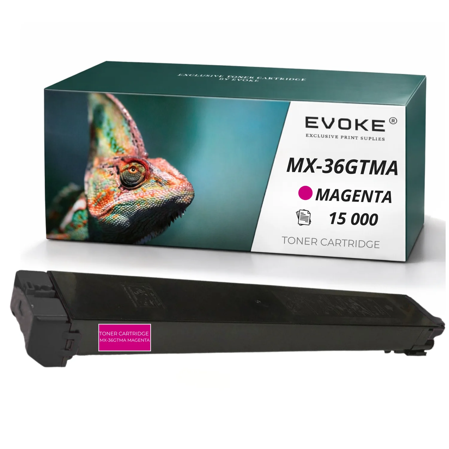 Evoke Compatibele Toner voor Sharp Mx36M Mx-36M Mx-36Gtma Mx36Gtma Magenta 15000 Pagina's Mx-2610N Mx-3110N Mx-3610N Mx-2640N Mx-3140N