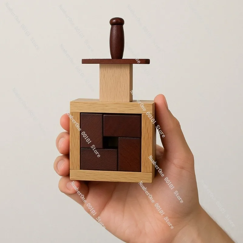 

Puzzle Wooden Level 10 Hell Difficulty High IQ Brain Burning Decryption Educational Toys