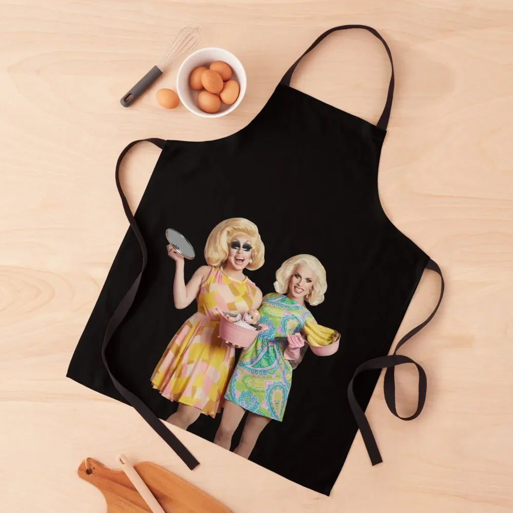 Trixie and Katya Book Photoshoot UNHhhh Apron chefs For Men man chef uniform For Kitchen Apron