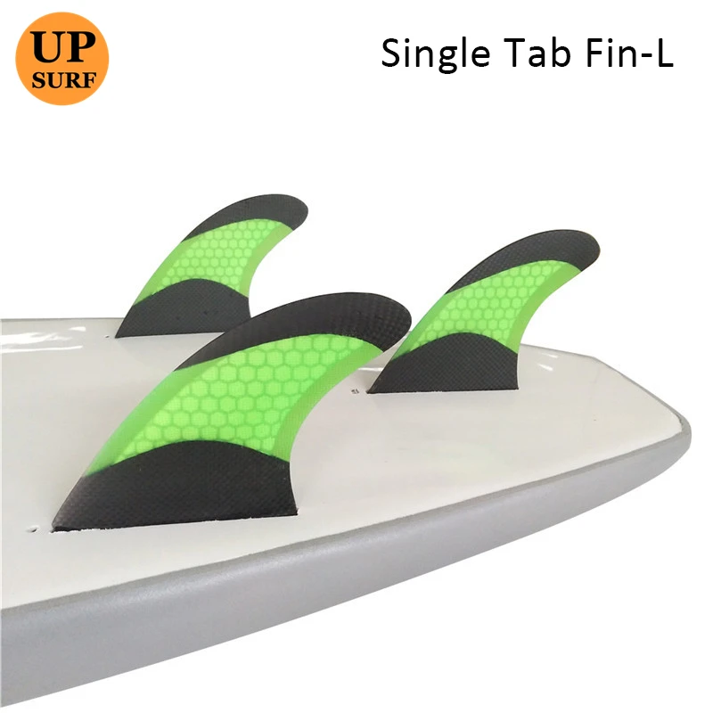 

Sup Board Accessories Single Tabs Fin Size L Green Color High Quality Honeycomb SurfBoard Fins 3 pcs/set Sup Accessories