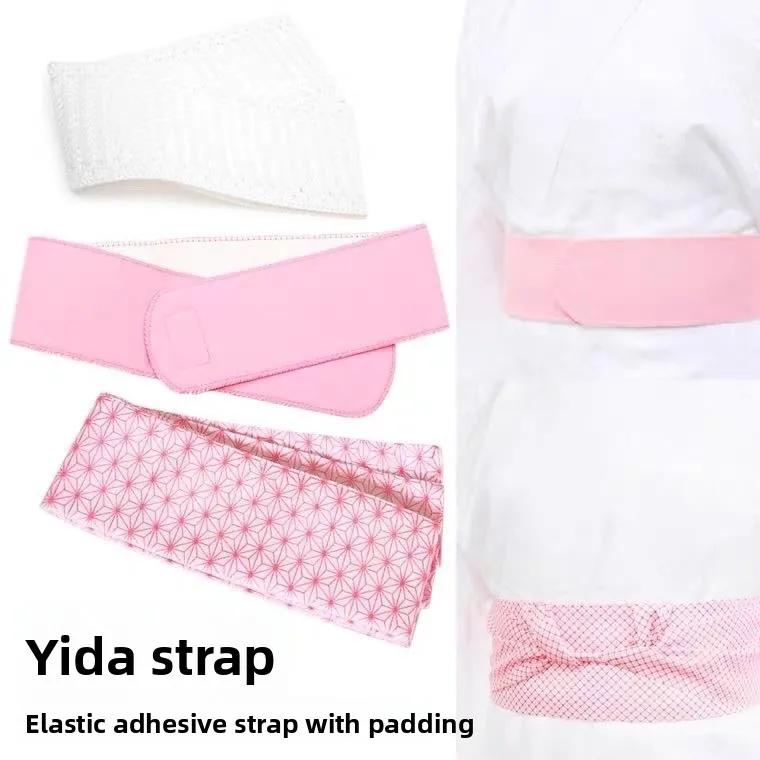 Conjunto de Kimono Japonês com Cinto Obi de Fivela Tripla e Acórios de Vestuário Tradicional de Aodão