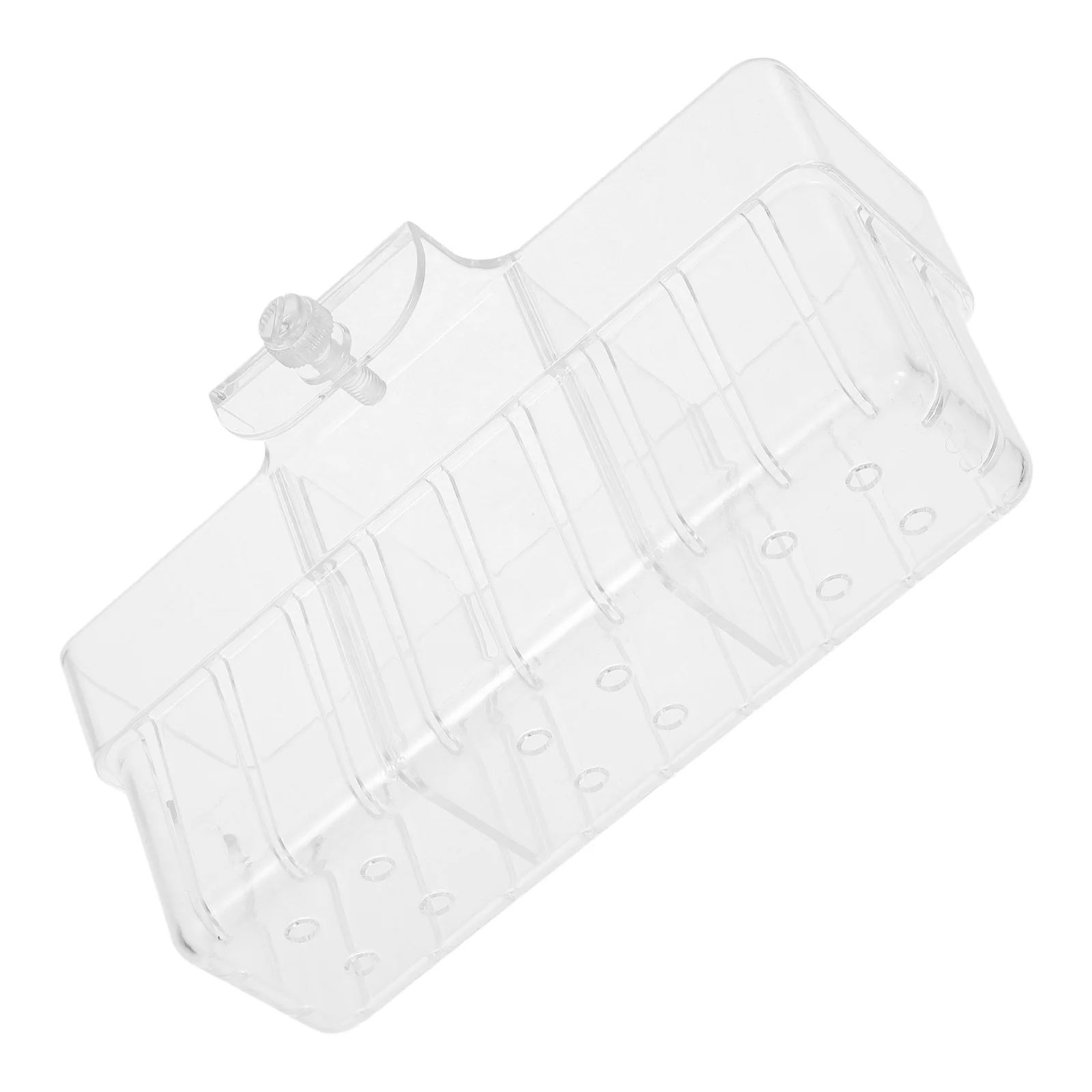 

Three Compartment Hydroponic Plant Basket Clear Wall Mounted Aquarium Fish Tank Plant Holder Aquatic Decoration