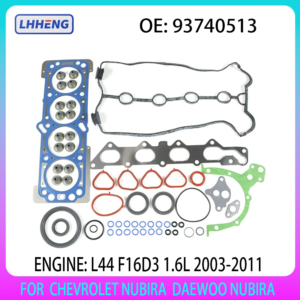 

Engine Cylinder head gasket repair kit For CHEVROLET NUBIRA DAEWOO NUBIRA F14D3 F16D3 FS1866 1.6L L4 GAS 1.6 L T 93740513