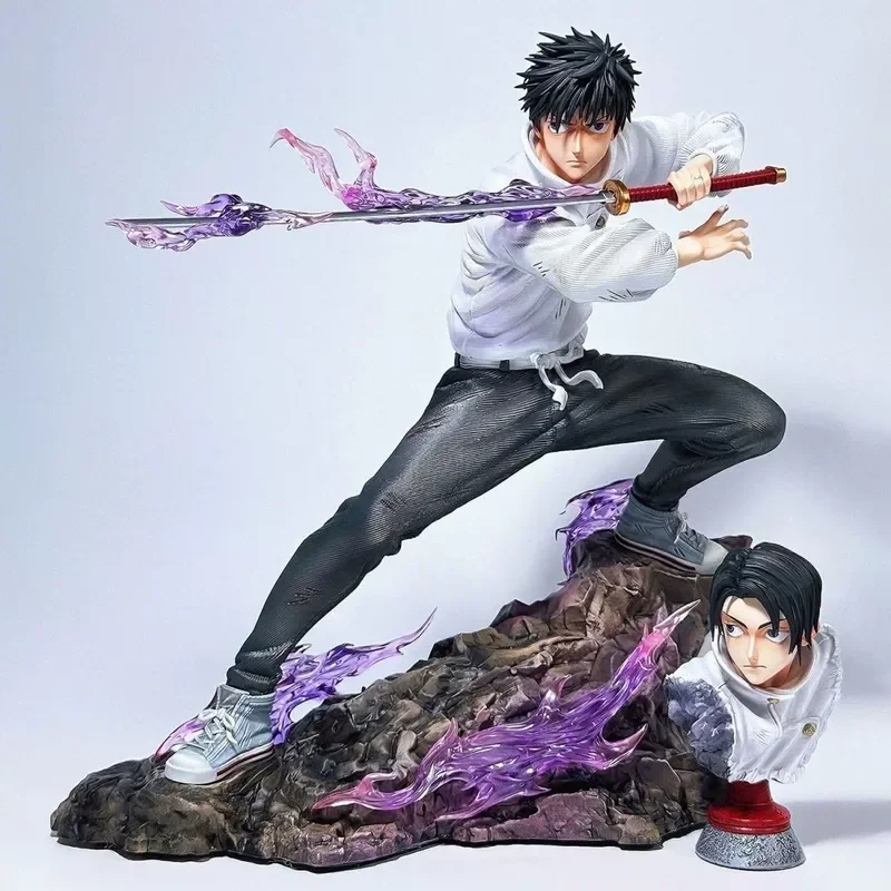 Hochwertige Jujutsu Kaisen Yuta Okkotsu Kampfpose Anime-Figur Doppelkopf-Skulptur GK-Statue Modell Spielzeug Desktop-Ornament Geschenke