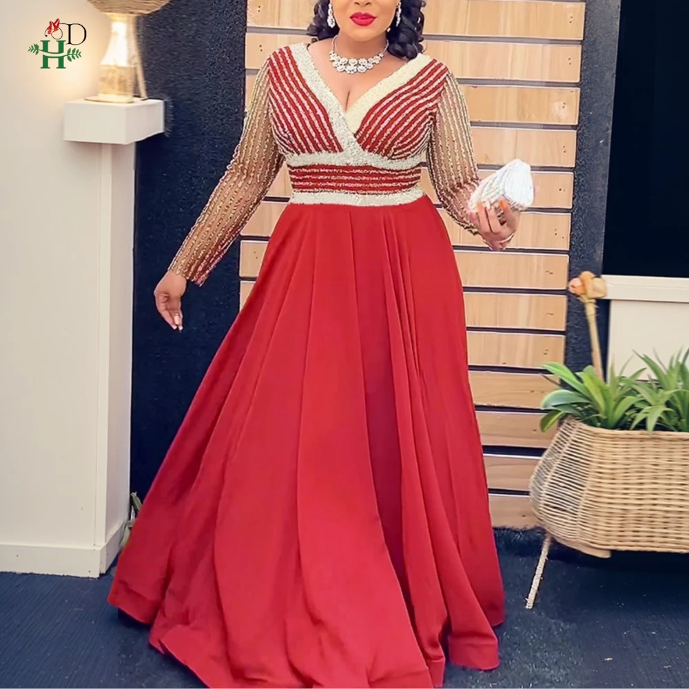 Abiti africani per donna Lusso elegante Taglie forti Abito da festa di nozze Turchia Robe Africains Femme Africa Abbigliamento Takchita Bubu