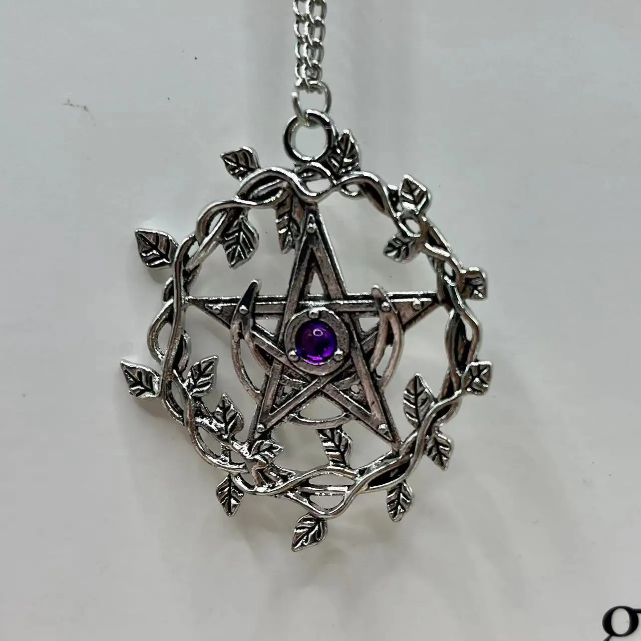 wiccan pentagram necklace  Pendant Necklace Bramble Thorns Witchcraft Amulet Occult Wiccan Steampunk Jewelry