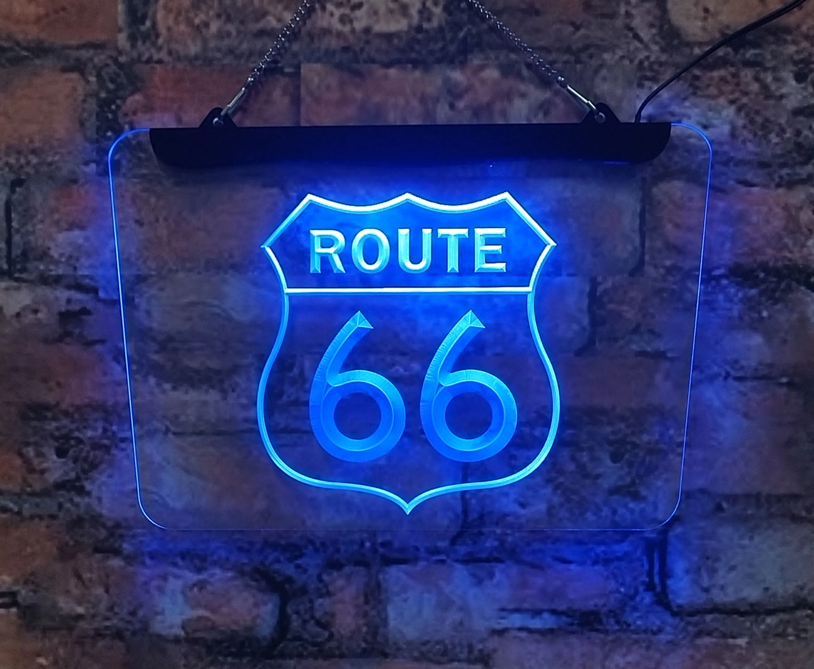 The historic Route 66 Mother Road LED neon sign acrylic board home decoration interior wall art white 20*30 room shop party