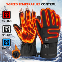 Winter Snowmobile Electric Gloves Windproof Touch Screen Battery Heating Gloves Waterproof And Warm Men's Gloves