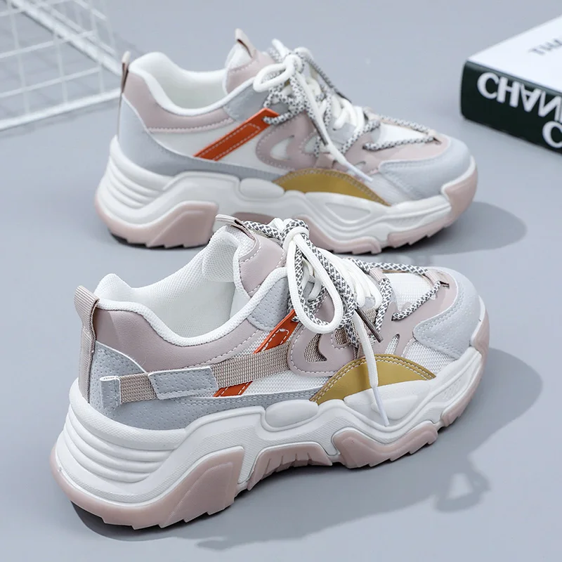 

2025 New Trendy Fashion Thick soled Height Raising Comfortable Lightweight Breathable Casual Sports Shoes for Women