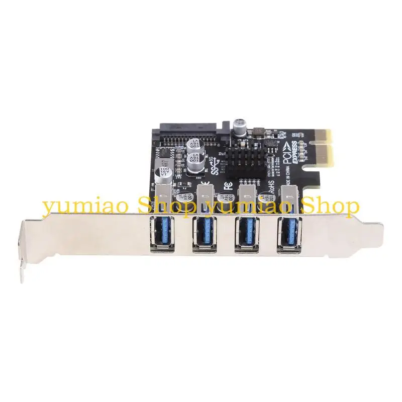 587B 4-PORT PCI-E إلى USB HUB PCI CARD ADAPTER 5 GBPS SPEED