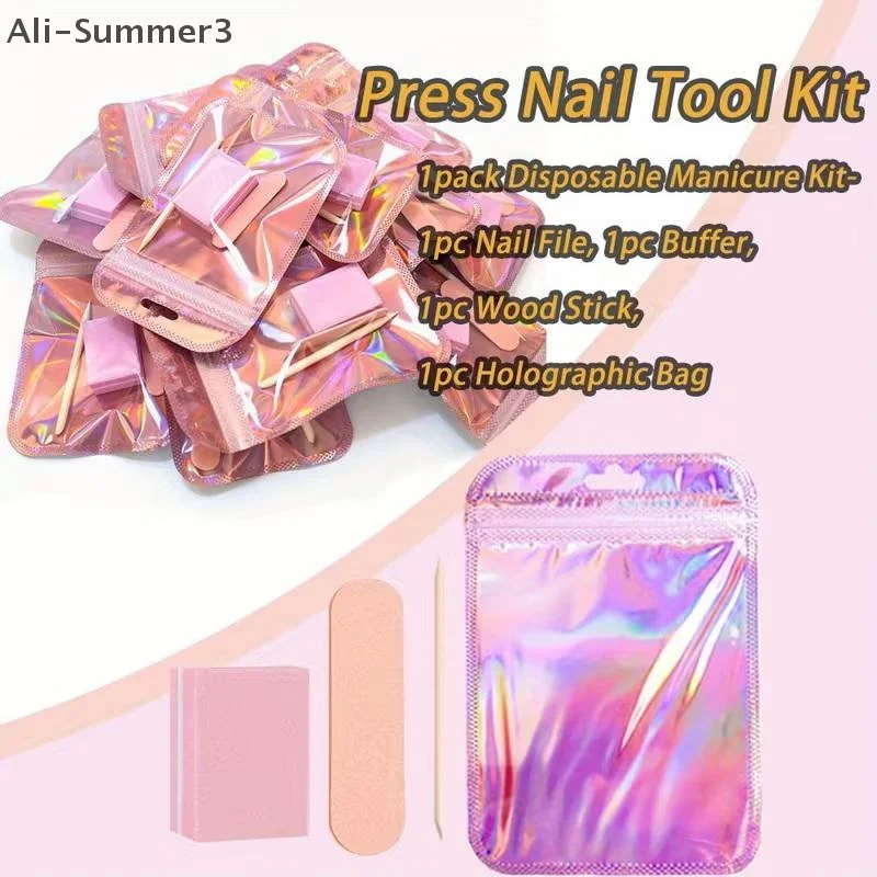 Kit di attrezzi per unghie da 5/20 set, mini lime per unghie, tamponi per lucidatura e bastoncini, adatto per lucidatura di gioielli fai da te e cura delle unghie