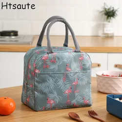 Portable Lunch Bag Waterproof Thermal Insulated Lunch Box Bento Pouch Dinner Insulation Handbag Student Thickened Cute Lunch Bag