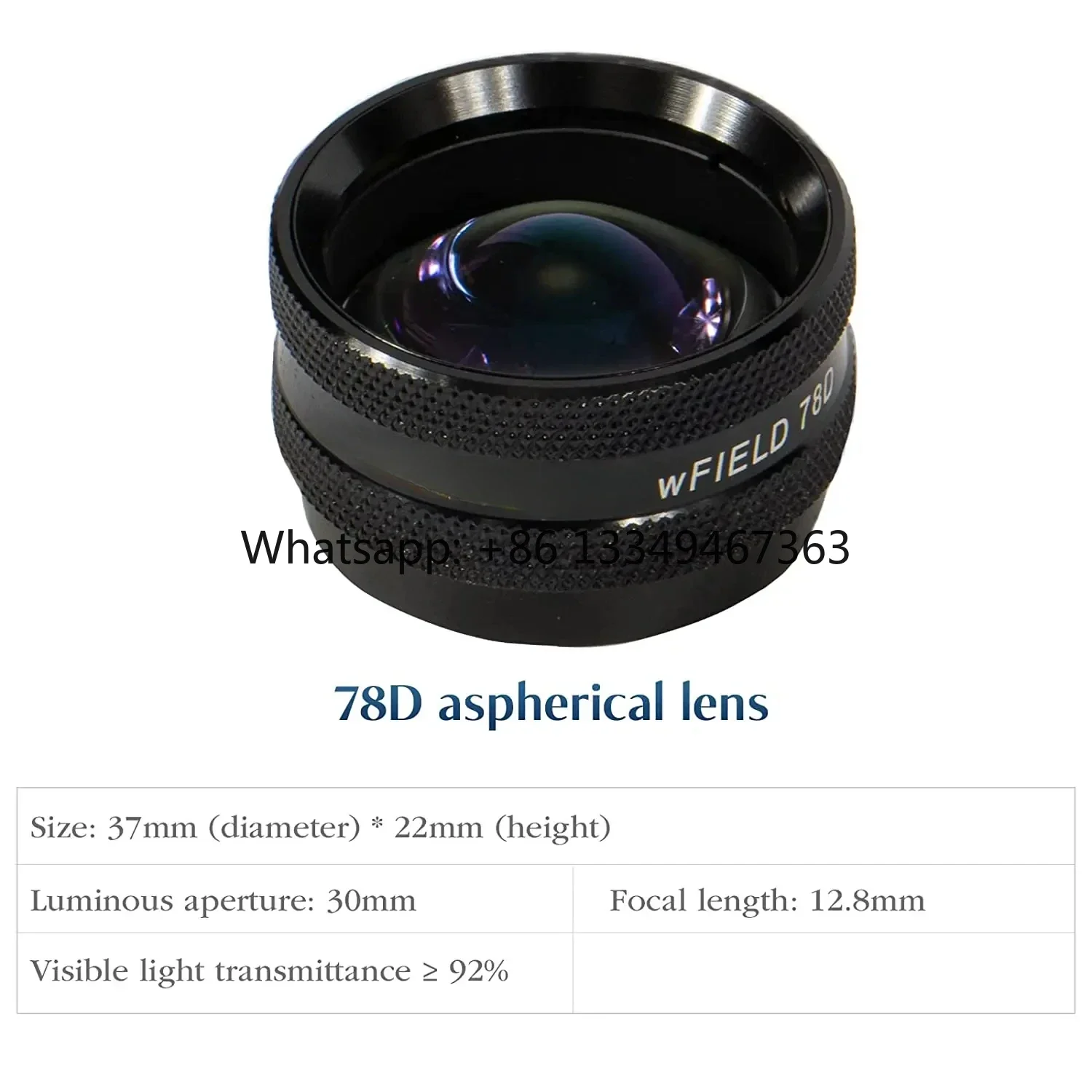 78D Double Aspheric Lens Ophthalmic Lens Indirect Ophthalmic Slit Lamp Lens - Image 2