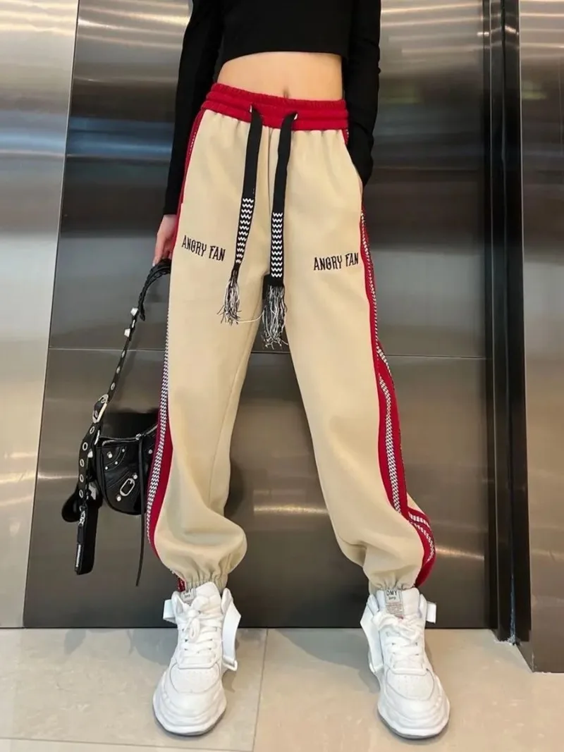 Harajuku Women Pants Jogging Sweatpants Women for Pants Baggy Sports Pants Jogger Elastic High Waist Female Sport Trousers Y2k