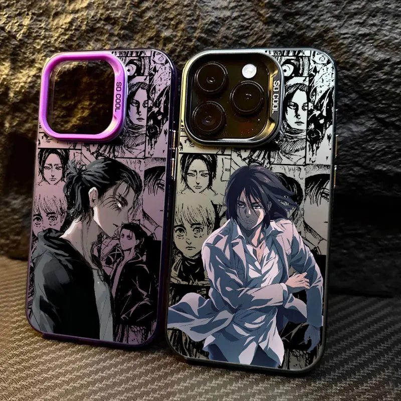 

Anime Japanese Attack On Titan Eren Yeager Coque For Apple iPhone 17 Air 16e 16 14 15 13 11 Pro Max Plus 12 Pro Case Phone Cover