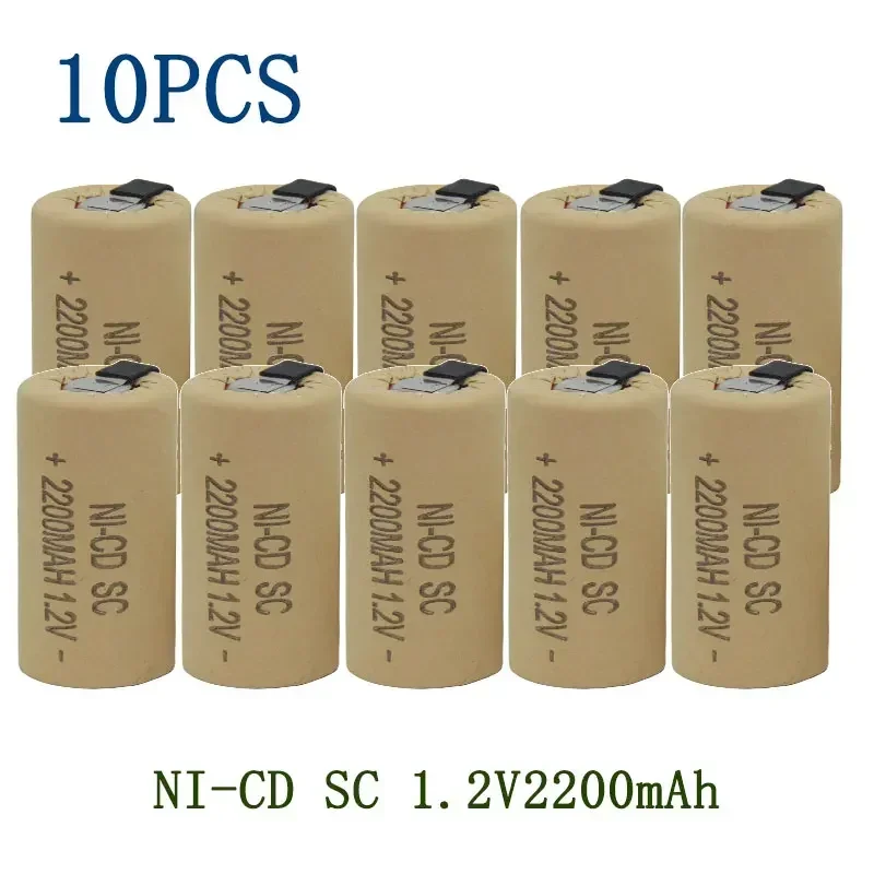 SC Batterijen 2-20 stuks Schroevendraaier Elektrische Boor 1.2V 2200mA h/2800mAh SubC Ni-Cd Oplaadbare Batterij
