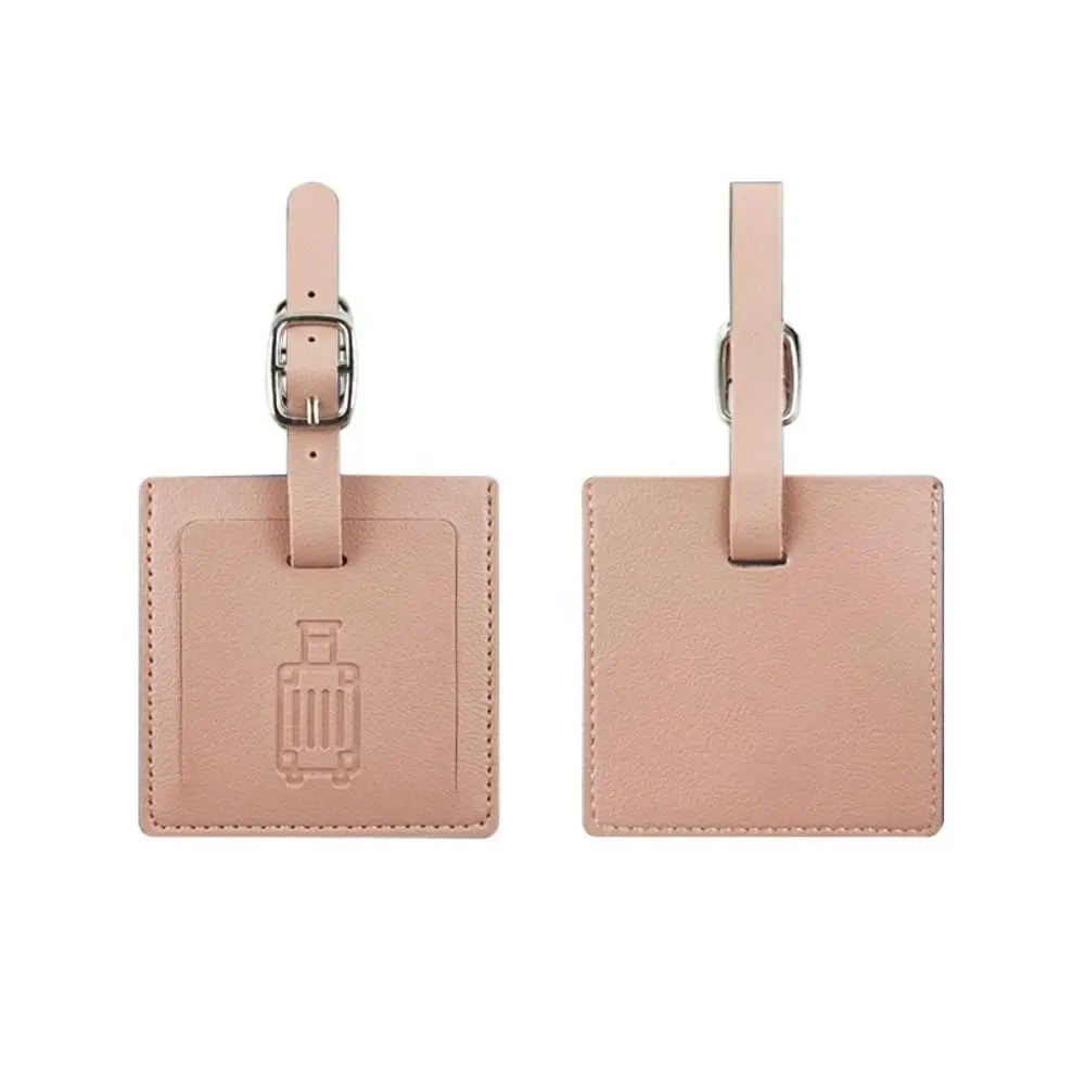 

Square Shape PU Luggage Tag Colorful Boarding Pass Information Card Aircraft Consignment Card Tag Address Label