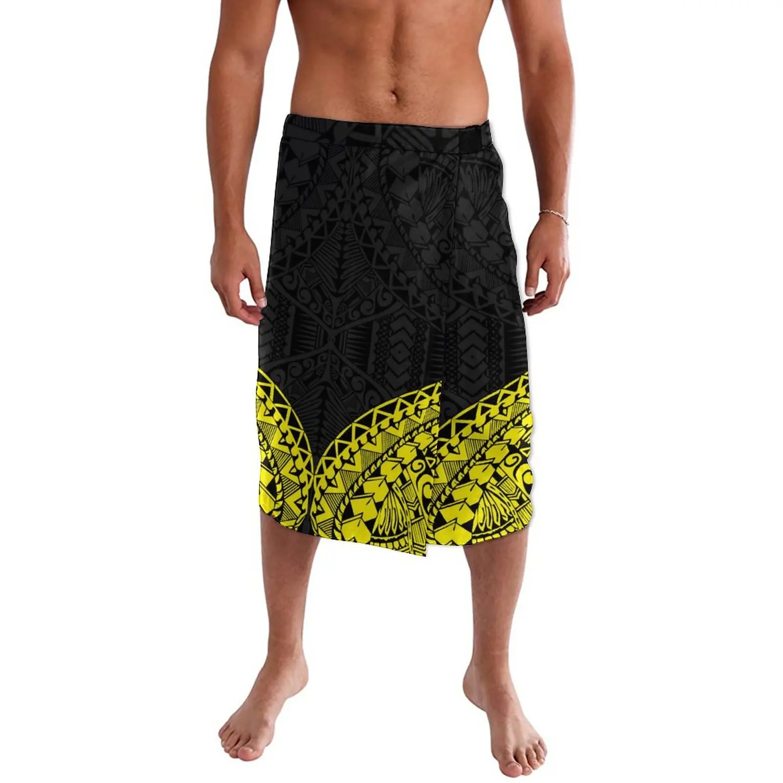 Pacific Islands Men Clothing Lavalava Ie Faitaga Polynesian New Print Design Sulu Samoa Ethnic Beachwear Sarong