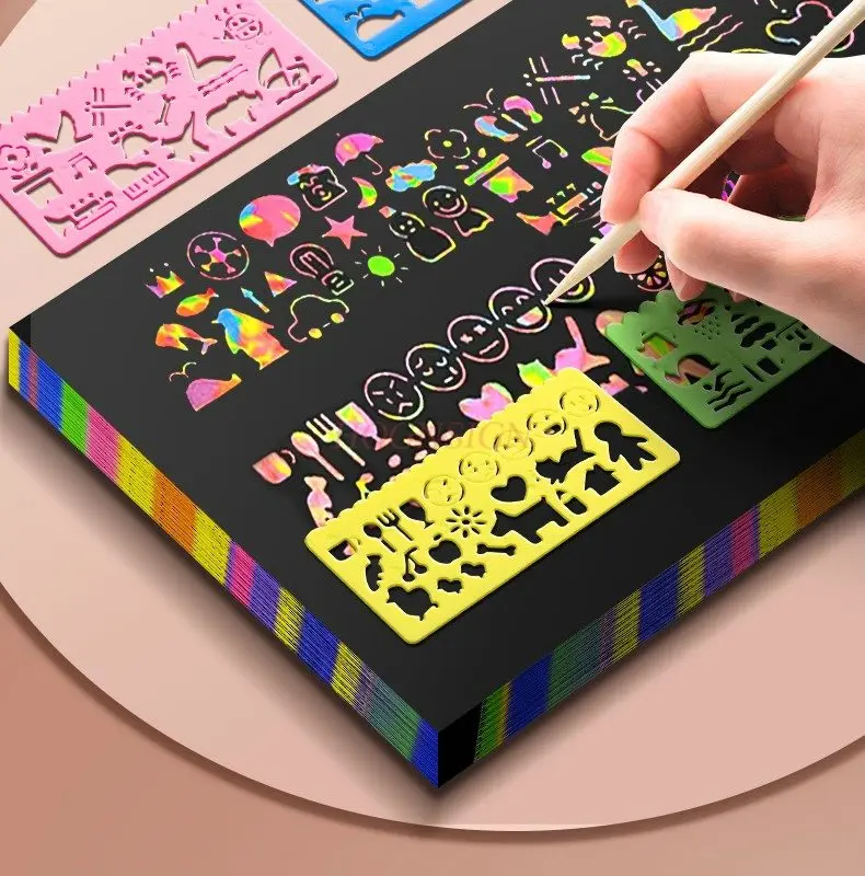 4 peças de desenho de modelo de estudantes do ensino fundamental, régua de jardim de infância, modelo de forma, relatório manuscrito, régua em forma de animal