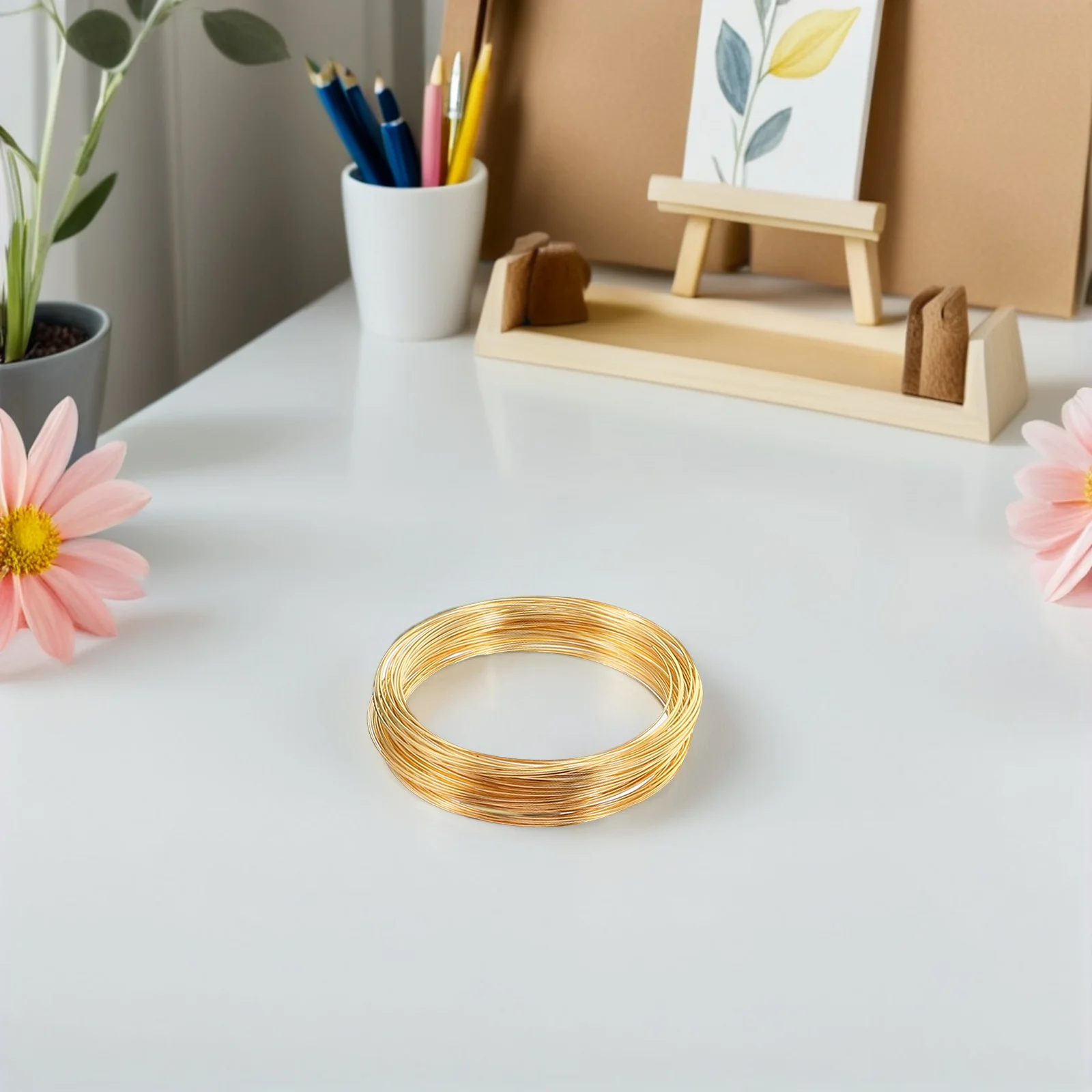 

3 рулона проволоки для изготовления ювелирных изделий из проволоки с эффектом памяти, прочная, гибкая, можно режуть для браслетов, ожерелий, сережек, принадлежности для бисера