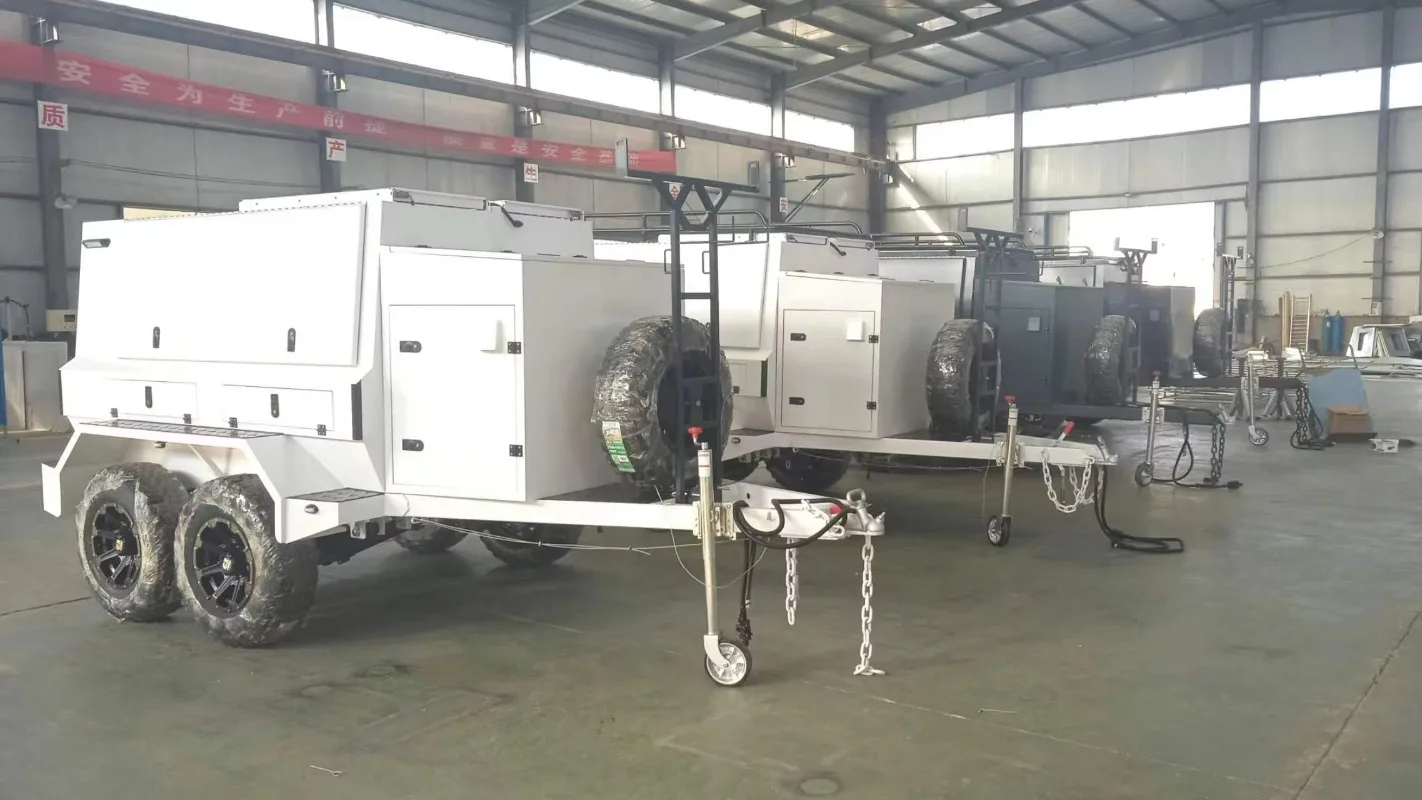 Versatile Tradesman Work Trailer Multi-Functional Design with Tool Racks Dual-Axle Stability Car Trailers in Perth