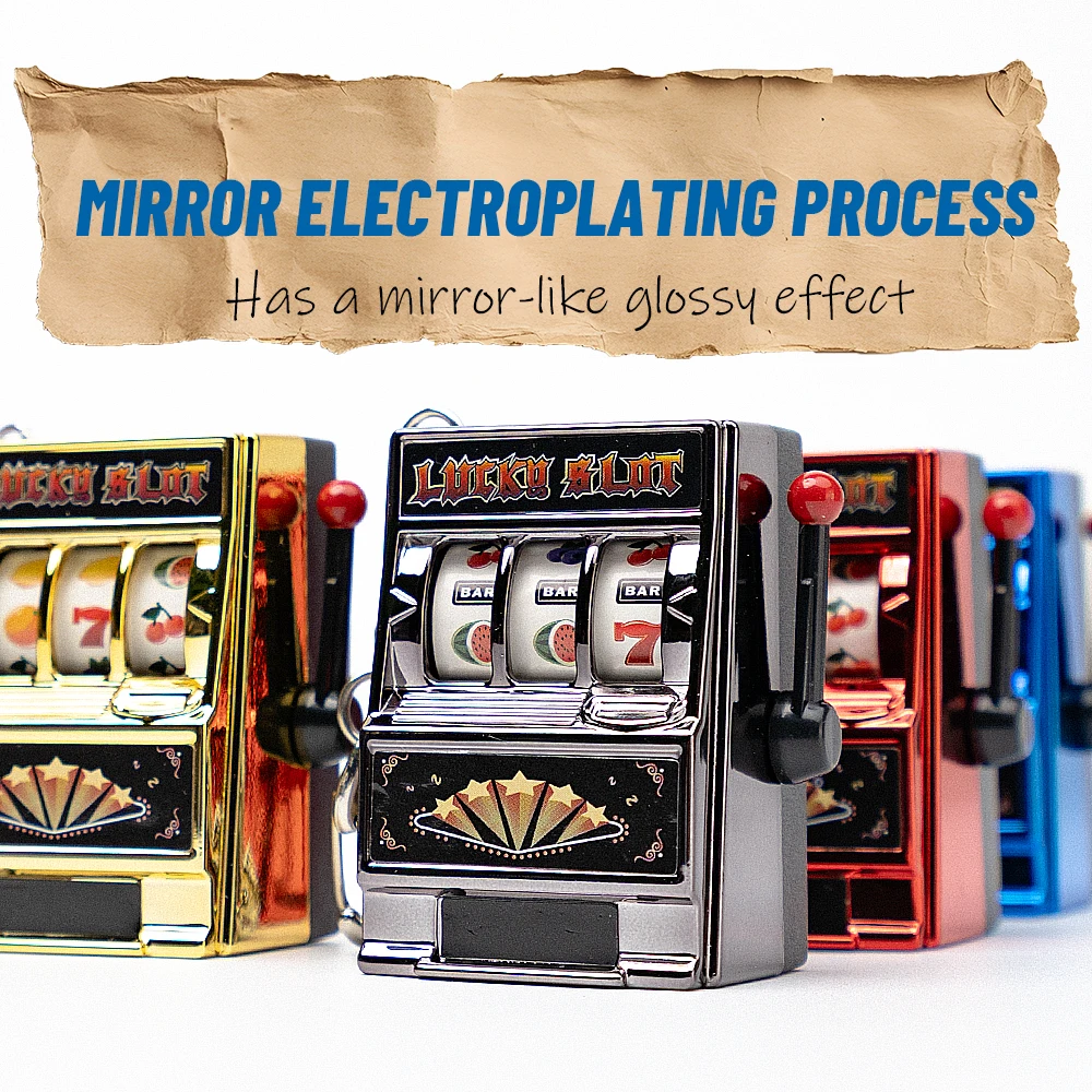 Mini Machine à fentes de fruits Portable, 1 pièce, porte-clés pendentif porte-bonheur Jackpot rétro, Machine de jeu, cadeau pour adulte