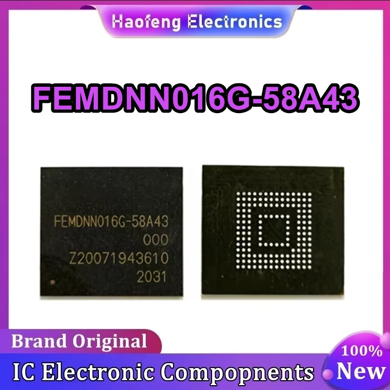 FEMDNN016G-58A43 16GB eMMC Memory Font Library Mobile Chip IC New Original in Stock
