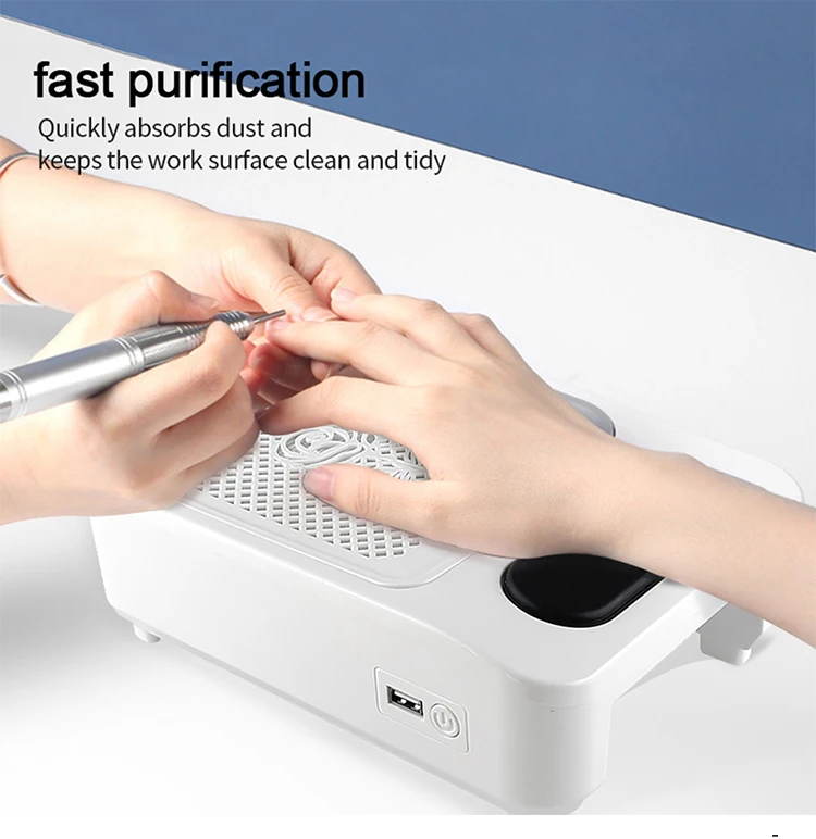 4-in-1 Multi-functional Electric Nail Drill File Professional, Nails Dust Collector, UV LED Nails Lamp Light Dryer