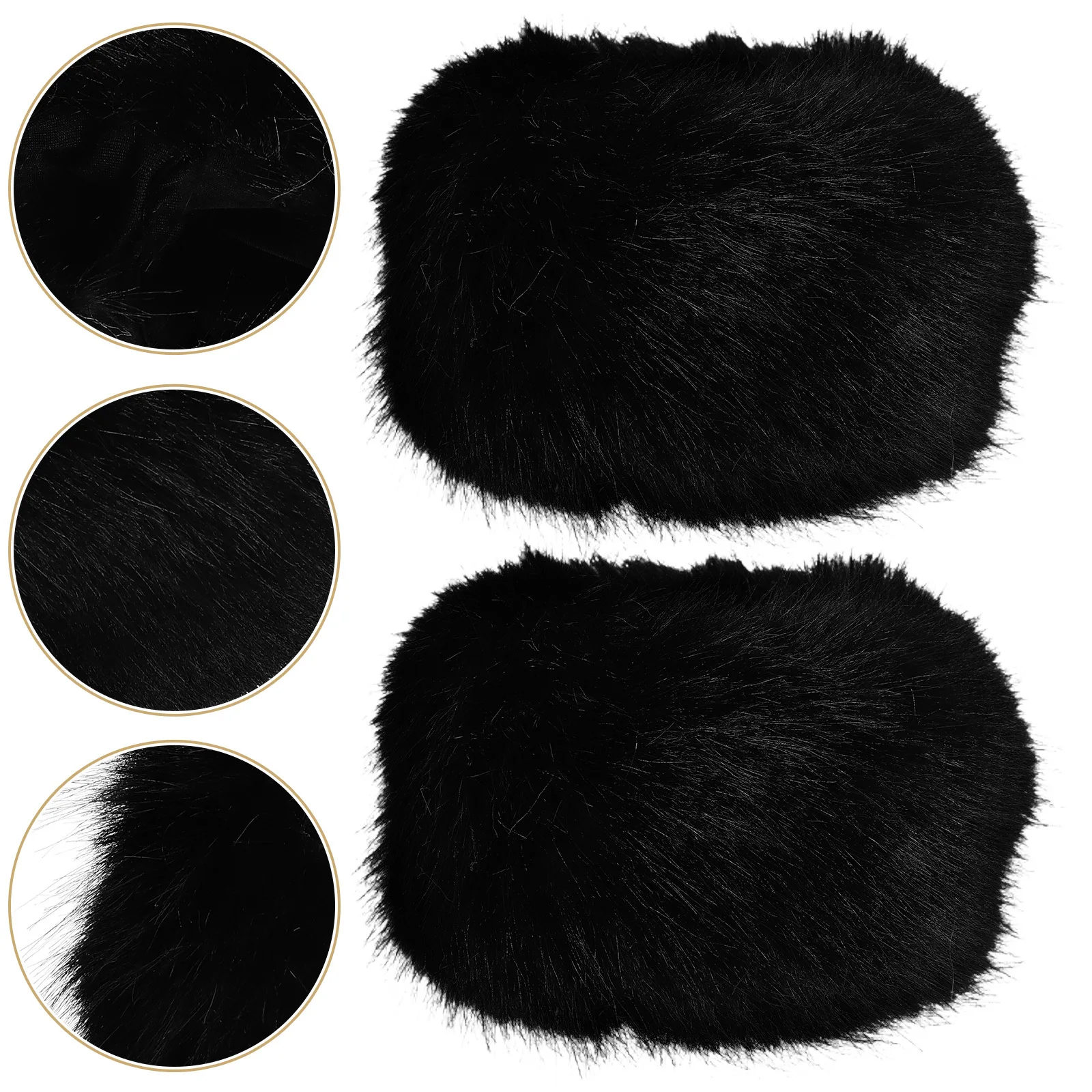 

2Pcs Winter Wrist Cuffs Warm Stylish Comfortable Lightweight Versatile Application Decorative Practical Home Office