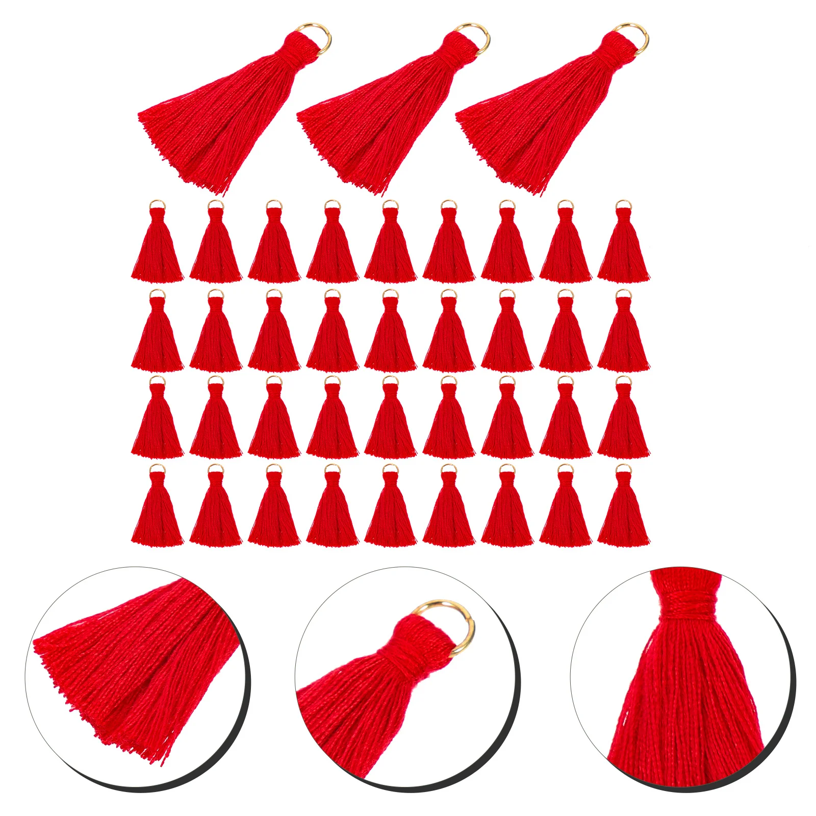 

100pcs Jewelry Accessories Bright Color Mini Short Tassel Pendant For Diy Craft Keychain Phone Decor Bookmark Sweater Chain