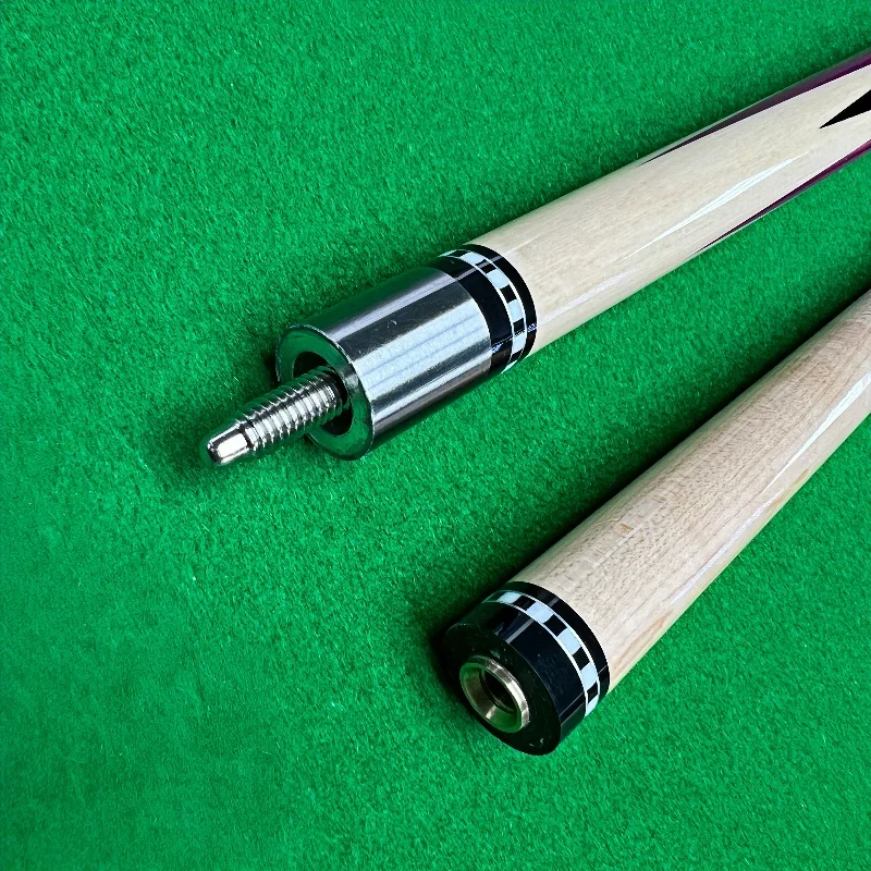 Premium White Waxwood Pool Cue with Unique Design and Precision Power Transmission - Anti-Slip Winding Grip for Enhanced Control