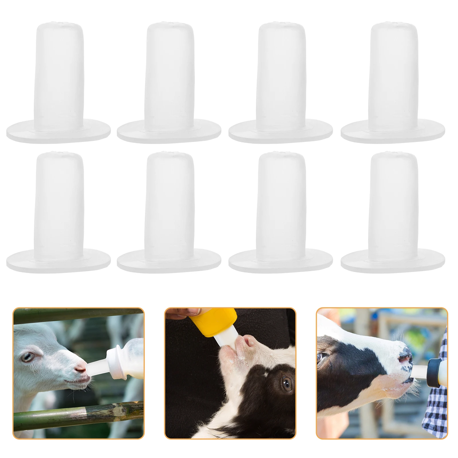 

10 Pcs Calf Feeders Nipples for Bottles Milk Animal Feeding‑bottle Nursing Small Animals Teats