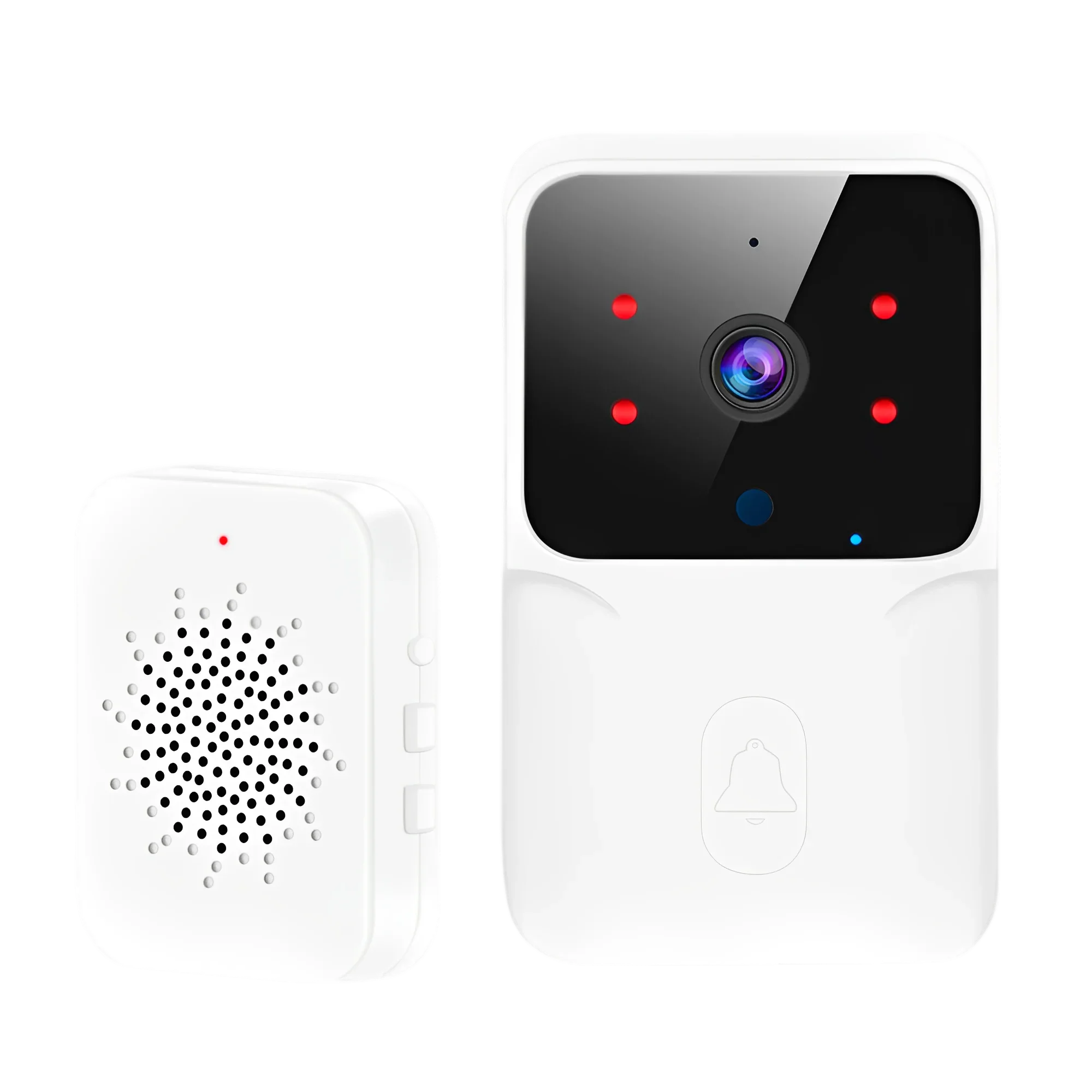 Timbre con cámara HD para el hogar, intercomunicador inalámbrico con WiFi, Tuya, Alexa y Google