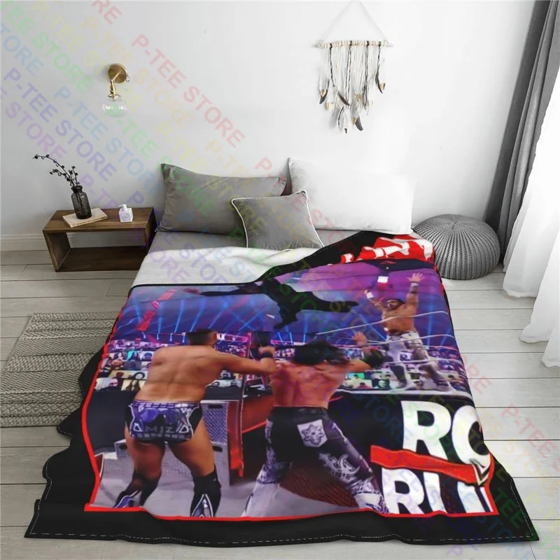 Bad Bunny Royal Rumble Splash Blanket Quilt Classic Plus Velvet Faux Fur Mink For Sofa Bedroom