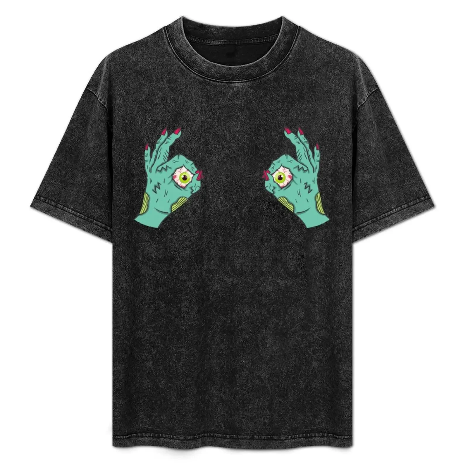 

Peek-a-boo Zombie Hands T-Shirt Casual Basic Short Sleeve T-Shirt